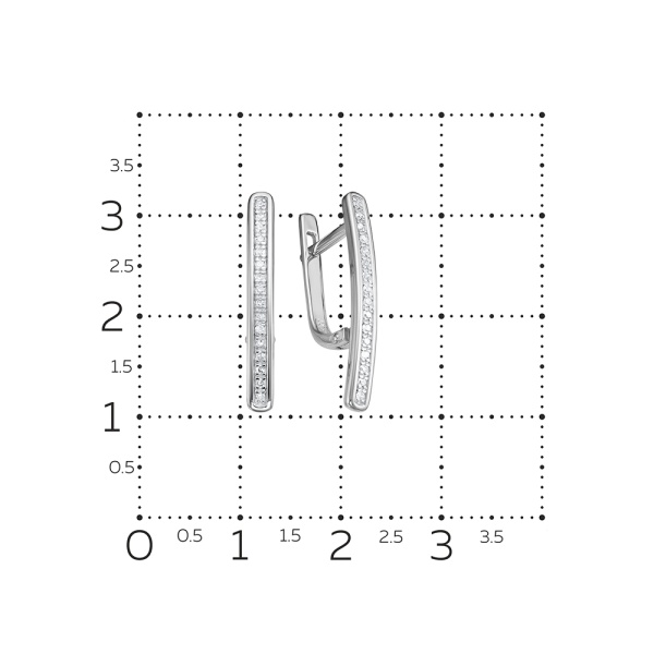 Серьги из белого золота с бриллиантами