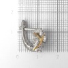 Серьги из серебра с цирконом и позолотой