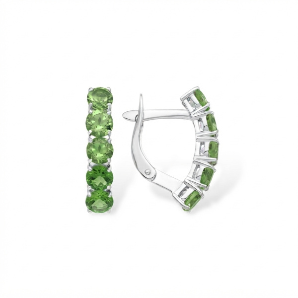 Серьги из серебра с агатами