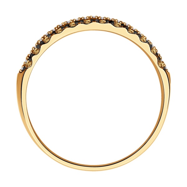 Кольцо из красного золота с бриллиантами