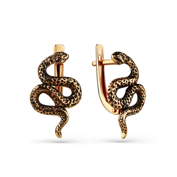 Серьги из красного золота