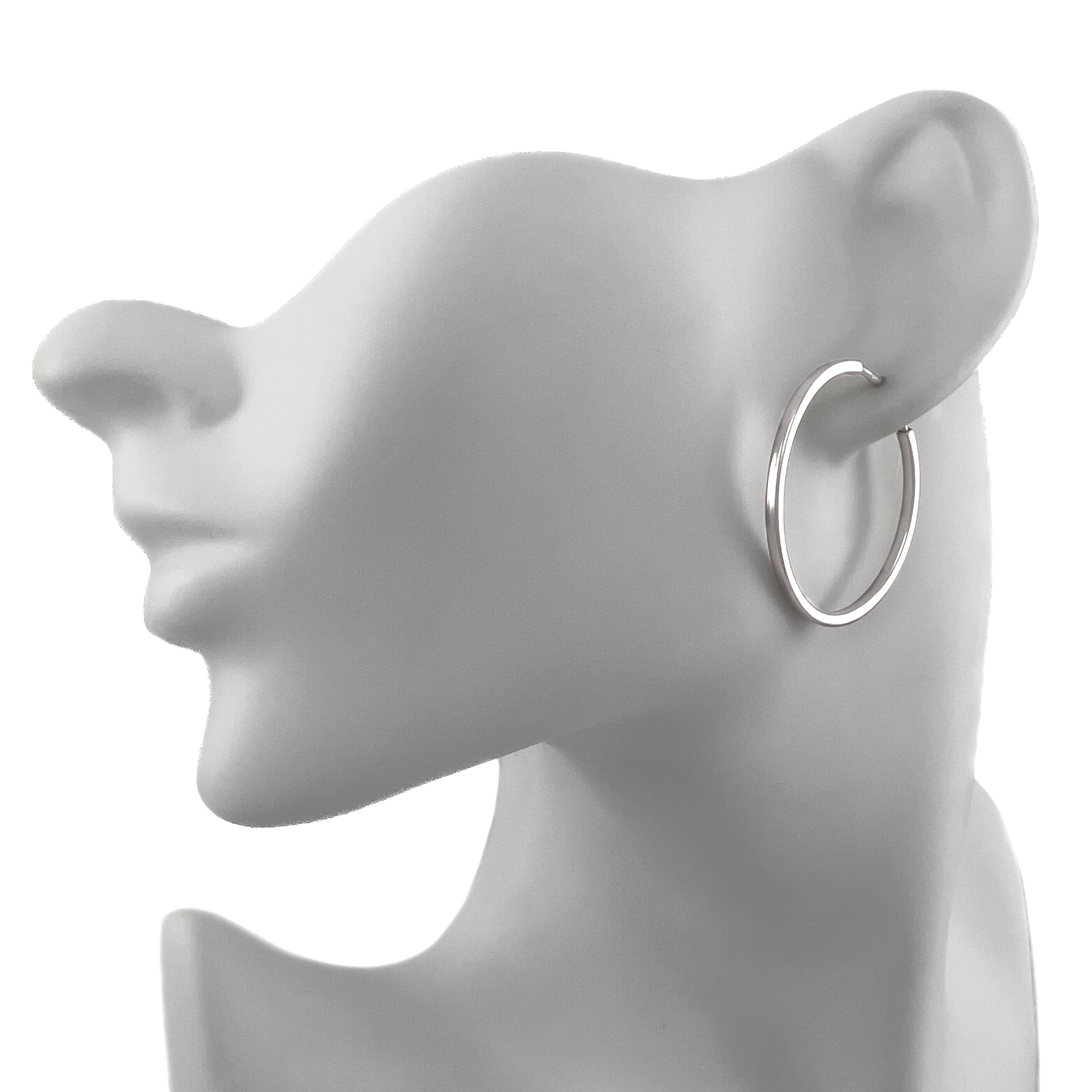 Серьги конго из серебра