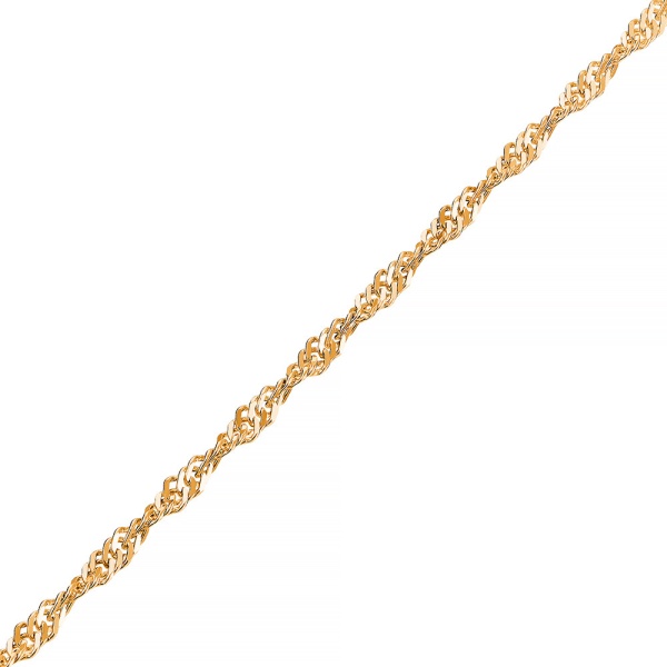 Цепь из красного золота 585, плетение «Сингапур»