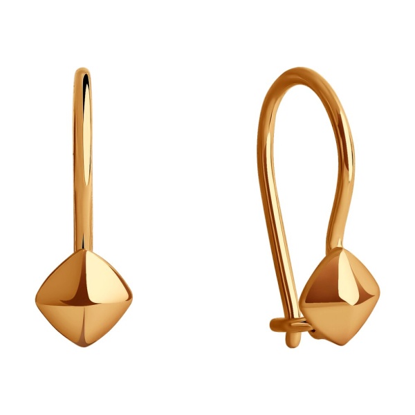 Серьги из красного золота 585 пробы