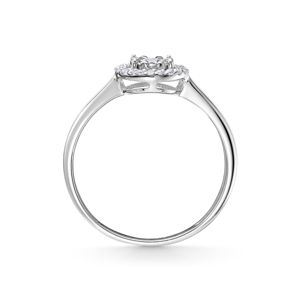 Кольцо из белого золота с бриллиантами