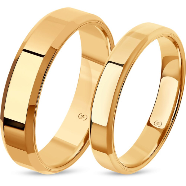 Обручальное кольцо из красного золота