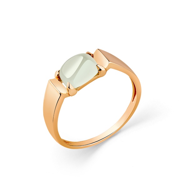 Кольцо из красного золота с аквамарином