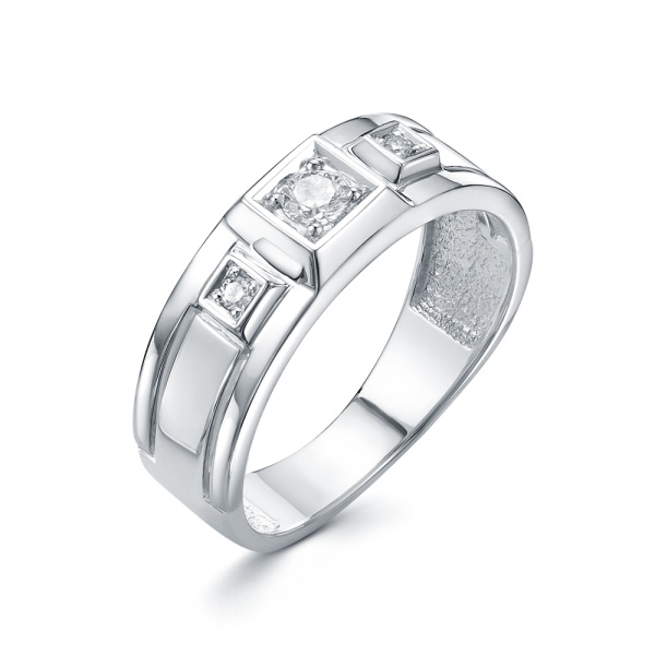 Кольцо из белого золота с бриллиантами