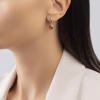 Серьги из красного золота с янтарем