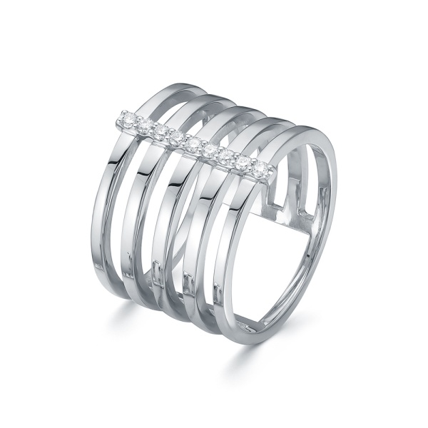 Кольцо из белого золота с бриллиантами