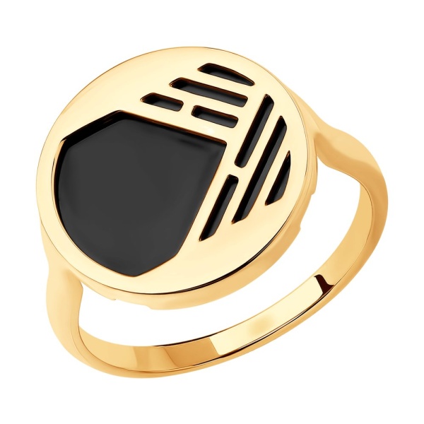 Кольцо из красного золота с наношпинелью