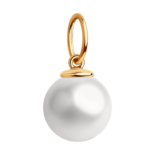 Подвеска из красного золота с жемчугом