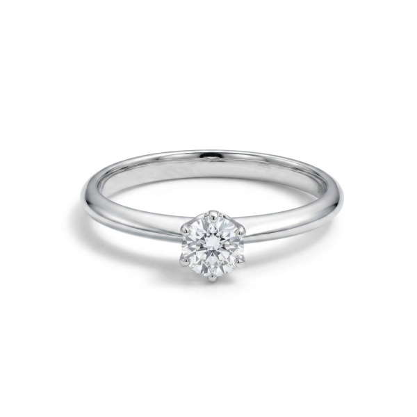 Кольцо из белого золота с бриллиантом