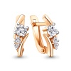 Серьги из красного золота 585 пробы с фианитами