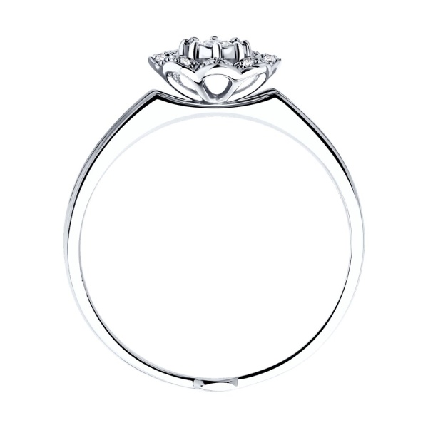 Кольцо из белого золота с бриллиантами