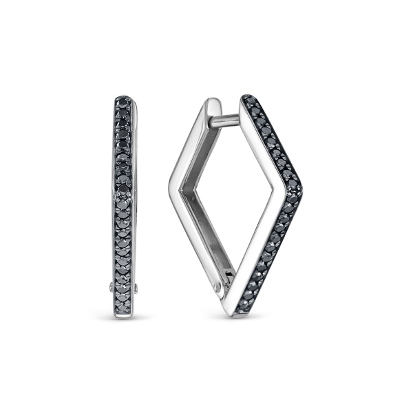 Серьги из белого золота с бриллиантами