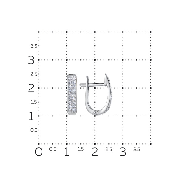Серьги из белого золота с бриллиантами