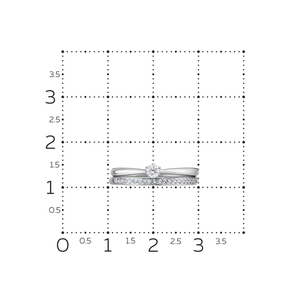 Кольцо из белого золота с бриллиантами