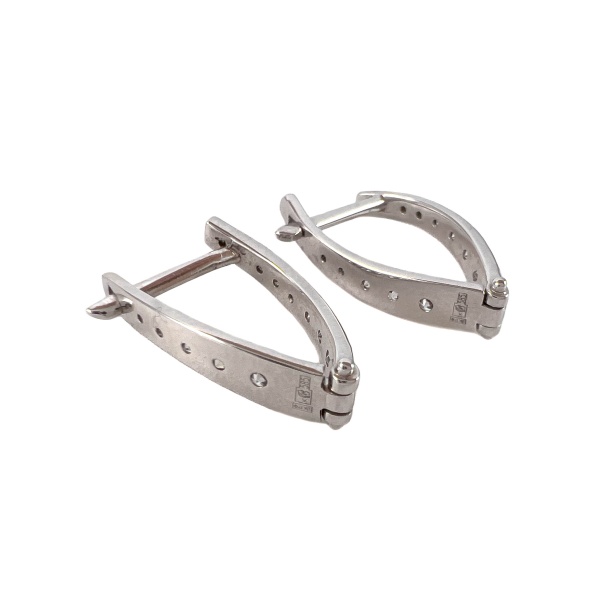 Серьги из белого золота с фианитами