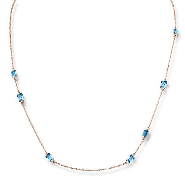 Колье из красного золота с топазами