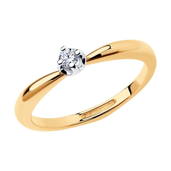Кольцо из золота с бриллиантом
