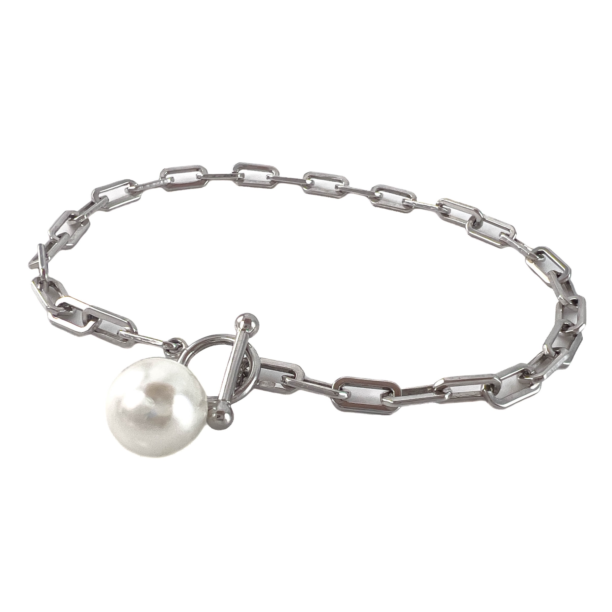 Браслет из серебра с жемчугом