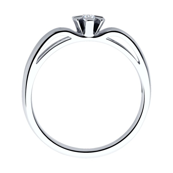 Кольцо из белого золота с бриллиантом