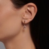 Серьги из красного золота с ситалламии и фианитами