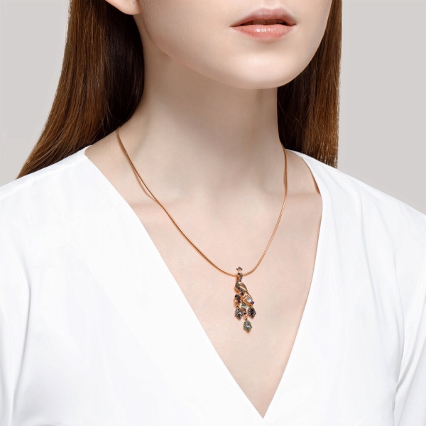 Подвеска из красного золота с миксом камней