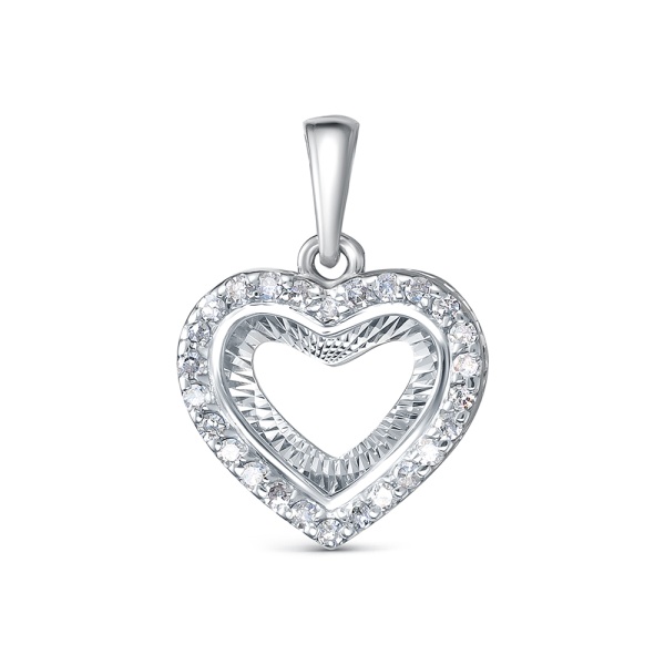 Подвеска из белого золота с бриллиантами