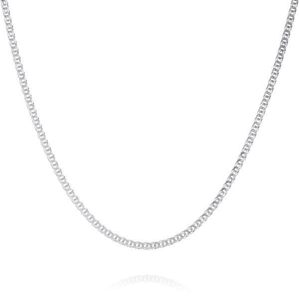 Цепь из белого золота 585, плетение «Гарибальди»