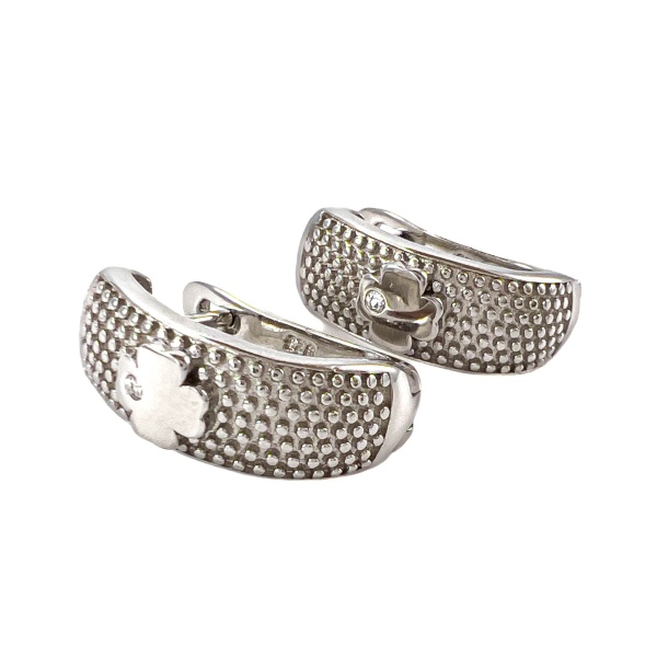 Серьги из серебра с цирконом