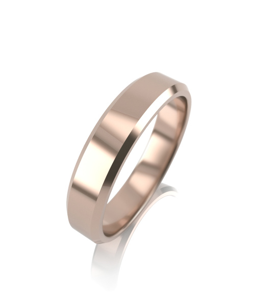 Обручальное кольцо из красного золота