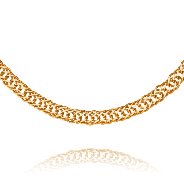 Цепь из красного золота 585, плетение «Ромб двойной»