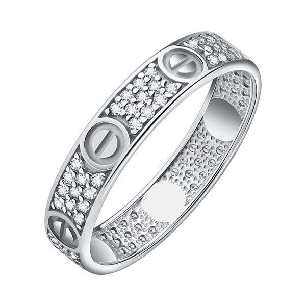 Кольцо из белого золота с бриллиантами