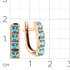 Серьги из красного золота с топазами