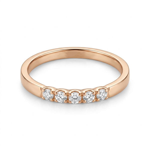 Кольцо из красного золота с бриллиантами