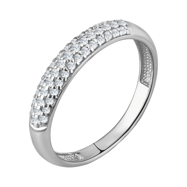 Кольцо из белого золота с бриллиантами