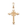 Крестик православный из красного золота с бриллиантами