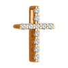 Декоративный крестик из красного золота с бриллиантами