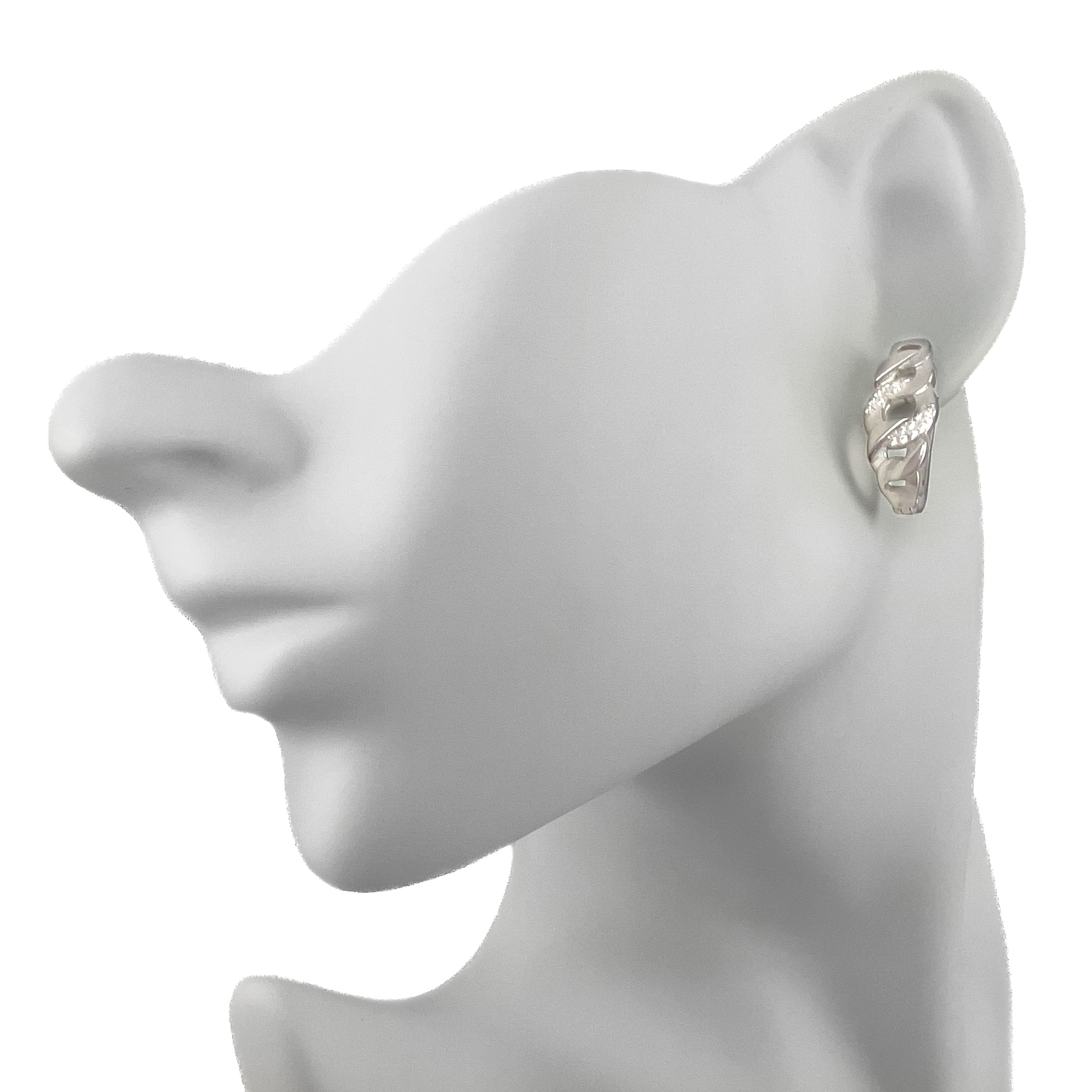 Серьги из серебра с цирконом