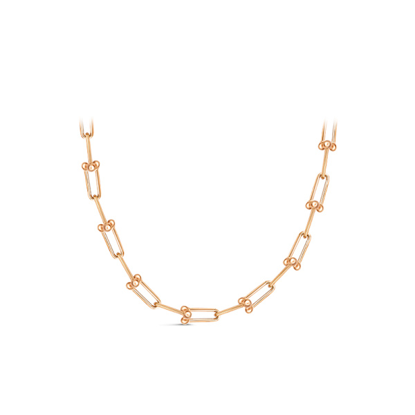 Колье из красного золота с фианитом