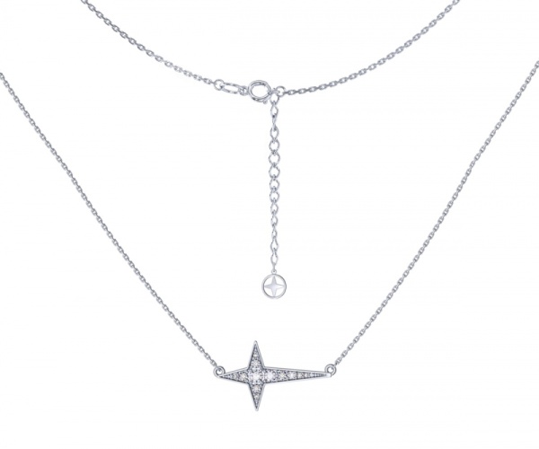 Колье из серебра с фианитами