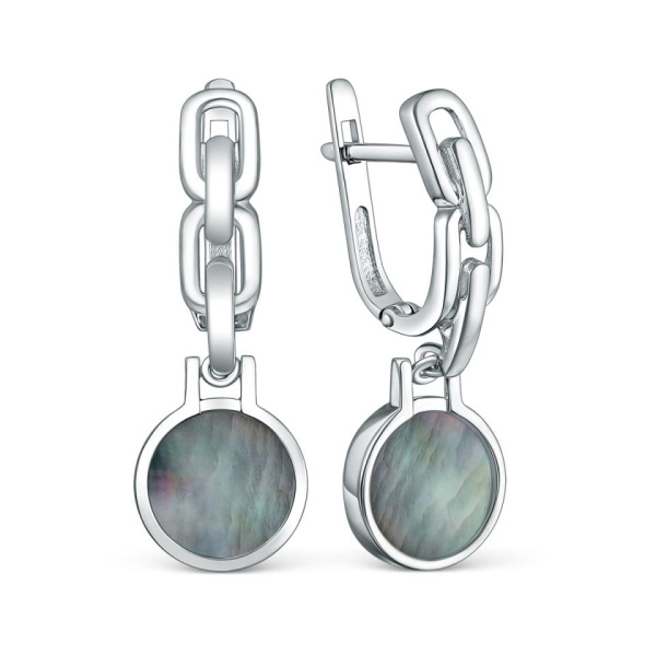 Серьги из серебра с перламутром