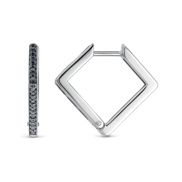 Серьги из белого золота с бриллиантами