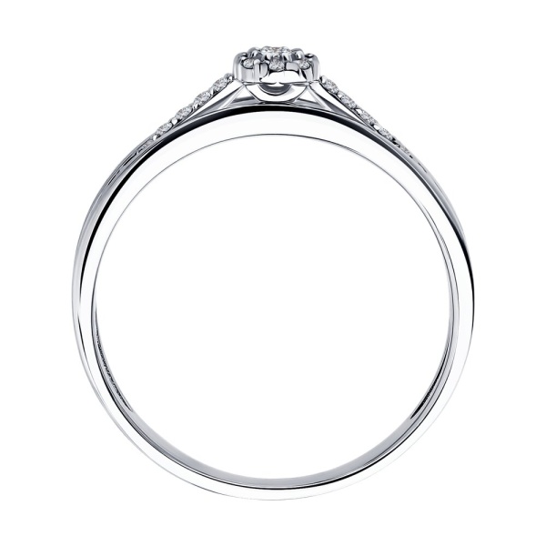 Кольцо из белого золота с бриллиантами