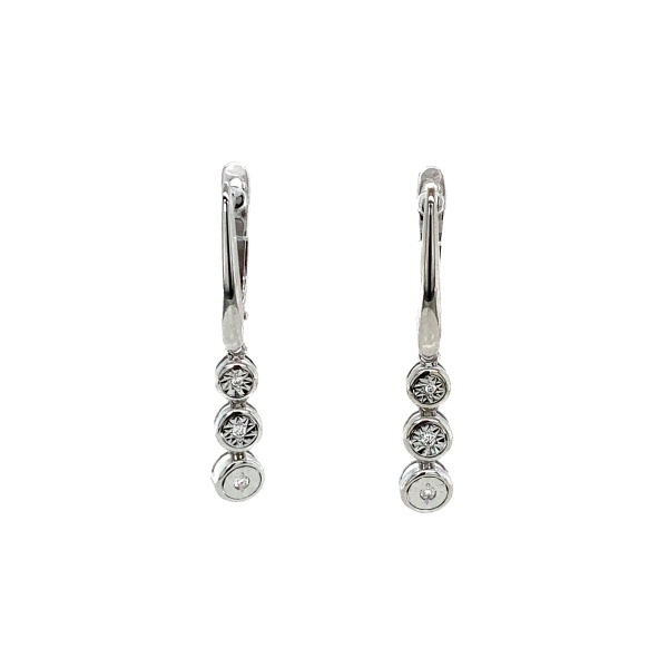 Серьги из белого золота с бриллиантами