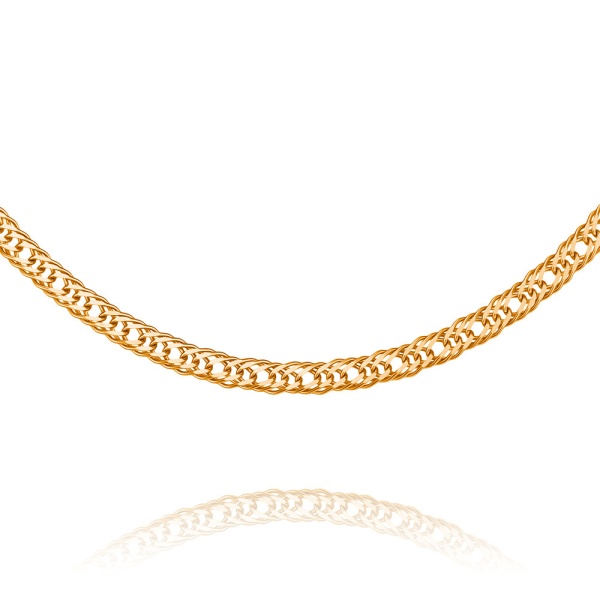 Цепь из красного золота 585, плетение «Ромб двойной»