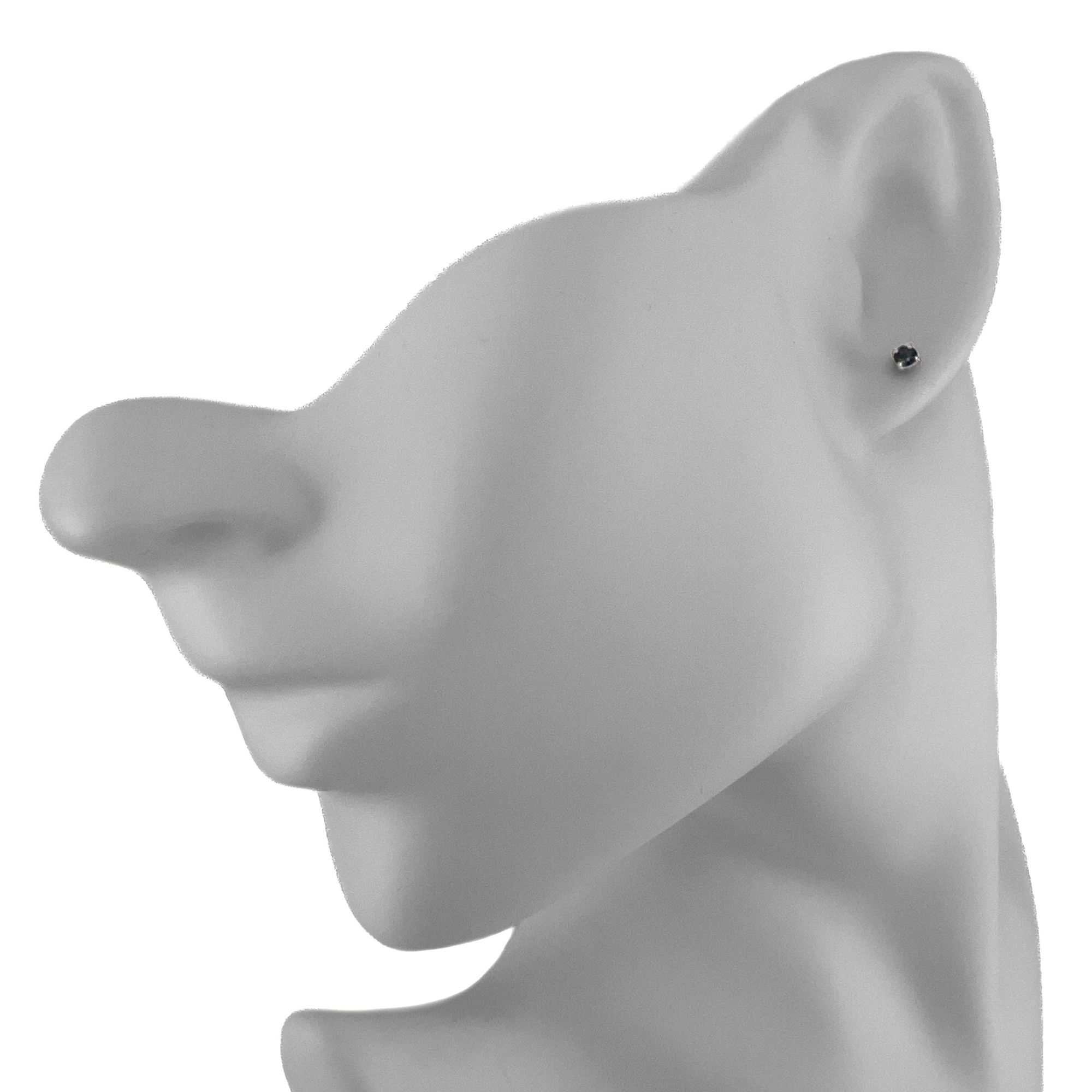 Серьги пусеты из серебра с сапфирами