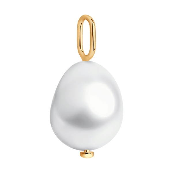 Подвеска из красного золота с жемчугом